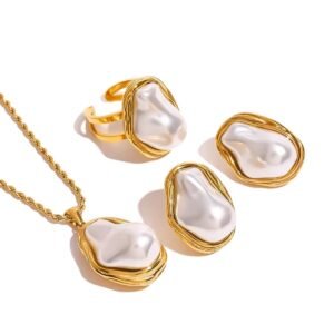 Royal White Sapphire Jewelry Set