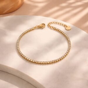 Gold Plated Tennis Bracelet