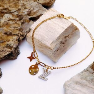 Luxury LV Monogram Charm Bracelet