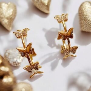 Classic Gold Butterfly Earrings