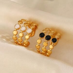 Stippled Gold Band Ring