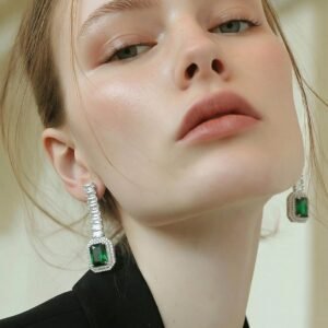Forest Green Chandelier Earrings