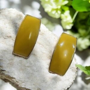 Terracotta Geometric Drop Earrings