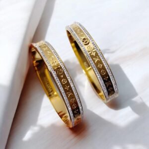 Luxury Monogram Crystal Bangle