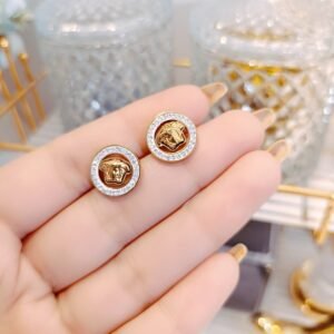 Statement Gold Boss Hoop Studs