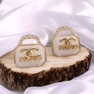 Novelty Gold Purse Earrings
