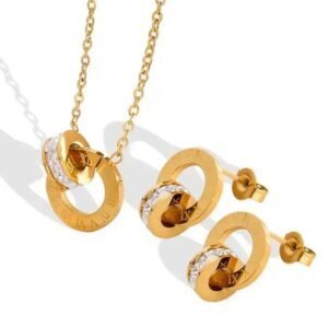 Roman Statement Neclace & Studs