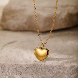 Classic Solid Gold Heart Necklace