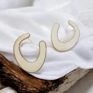 Pearl Encrusted C-Hoop Earrings