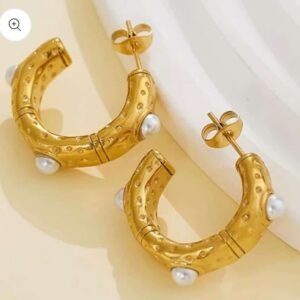 Pave Diamond Style Dome Earrings
