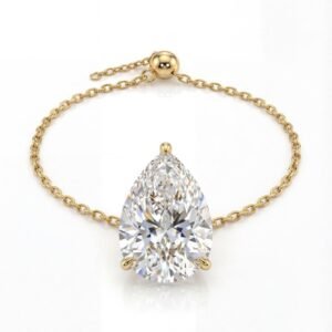 Adjustable Diamond-Cut Ring