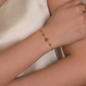 Blossom Flower Shaped Charm Bracelet