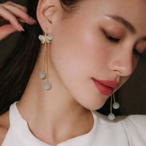Whimsical Butterfly Drop Earrings
