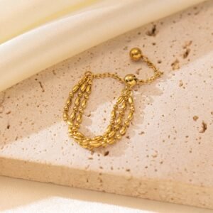 Gold Adjustable Strings Ring